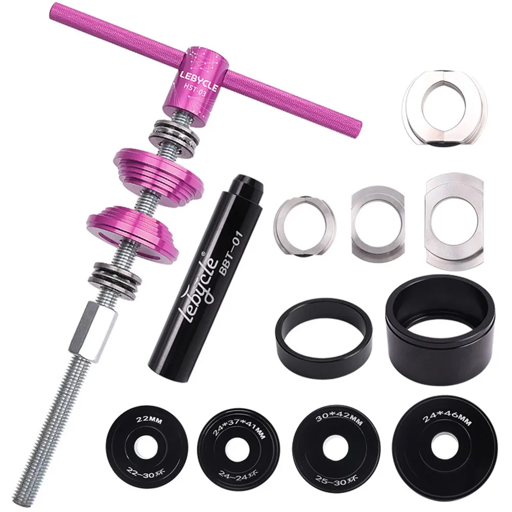 Mountain Bike Road Fixes Gear Bicycle Axle Cente Press-In Shaft Static Installation Disassembly Tools Suit BB86/BB30/BB92/PF30
Mountain Bike Road Fixes Gear Bicycle Axle Cente Press-In Shaft Static Installation Disassembly Tools Suit BB86/BB30/BB92/PF30