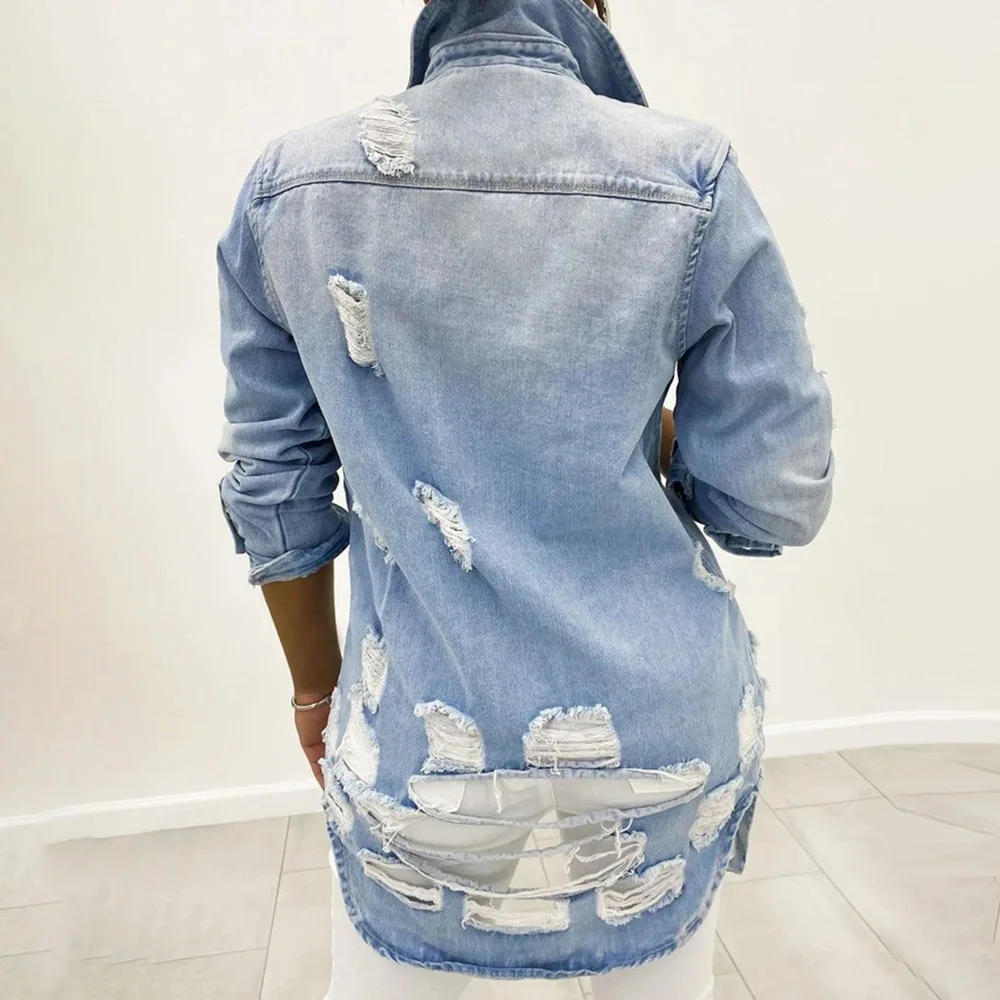 Hollow Out Denim Jacket Women Autumn Fashion Vintage Hollow Jeans Jackets Casual Coat Streetwear Long Sleeve Outwear Blue Black
Hollow Out Denim Jacket Women Autumn Fashion Vintage Hollow Jeans Jackets Casual Coat Streetwear Long Sleeve Outwear Blue Black