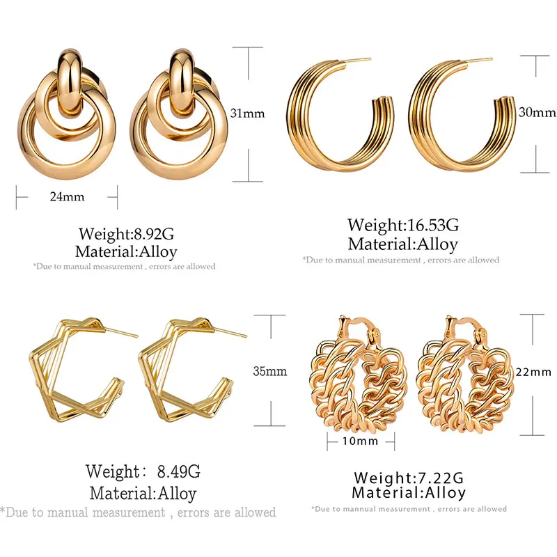 New Stainless Steel Earrings Fashion Gold Big Hoop Twisted Earrings For Women Punk Hip Hop Earrings Jewelry 2021 Trend
New Stainless Steel Earrings Fashion Gold Big Hoop Twisted Earrings For Women Punk Hip Hop Earrings Jewelry 2021 Trend