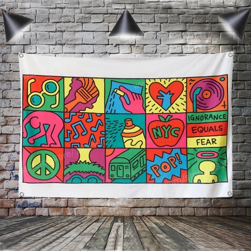 Peace Colorful Flag Banner Famous Art Painting Home Decoration Hanging Flag 4 Gromments In Corners 3*5FT 144cm*96cm
Peace Colorful Flag Banner Famous Art Painting Home Decoration Hanging Flag 4 Gromments In Corners 3*5FT 144cm*96cm