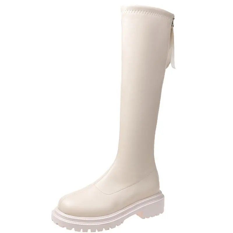 WDHKUN Women Thigh High Boots Women Casual Plush Knee Boots Brand Designer Zip Ladies Leather Long Boots White Mujer Shoes 2021
WDHKUN Women Thigh High Boots Women Casual Plush Knee Boots Brand Designer Zip Ladies Leather Long Boots White Mujer Shoes 2021