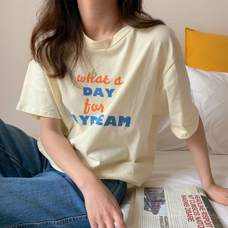 American Style Retro Europe and America Hiphop Short Sleeve T-shirt Women 2021 Loose Korean Style Ins Trendy Harajuku Style Bf 
American Style Retro Europe and America Hiphop Short Sleeve T-shirt Women 2021 Loose Korean Style Ins Trendy Harajuku Style Bf