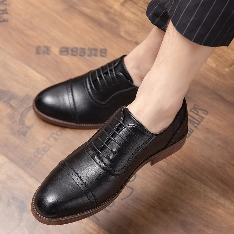 Fashion British Breathable Spring Pointed Toe Formal Men Dress Shoes Business Wedding Loafers Big Size 47
Fashion British Breathable Spring Pointed Toe Formal Men Dress Shoes Business Wedding Loafers Big Size 47
