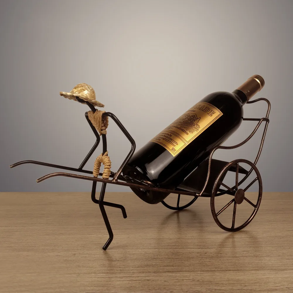 Nostalgic Creative Wine Rack Retro Metal Decoration Rack Home Furnishing Whiskey Storage Holder Floor Type Craft Ornament Holder
Nostalgic Creative Wine Rack Retro Metal Decoration Rack Home Furnishing Whiskey Storage Holder Floor Type Craft Ornament Holder