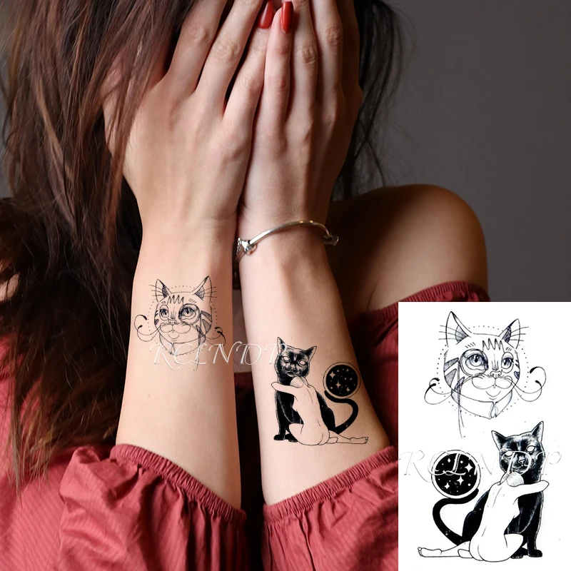 Waterproof Temporary Tattoo Sticker Sexy Girl White Black Cat Star Circle Element Fake Tatto Flash Tatoo for Men Women
Waterproof Temporary Tattoo Sticker Sexy Girl White Black Cat Star Circle Element Fake Tatto Flash Tatoo for Men Women