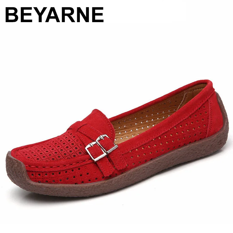 BEYARNE Cow Suede Leather Women Flats Cut-Outs Summer Woman Shoes Women's Loafers Hollow Buckle Female Shoe Large size 35-42E994
BEYARNE Cow Suede Leather Women Flats Cut-Outs Summer Woman Shoes Women's Loafers Hollow Buckle Female Shoe Large size 35-42E994
