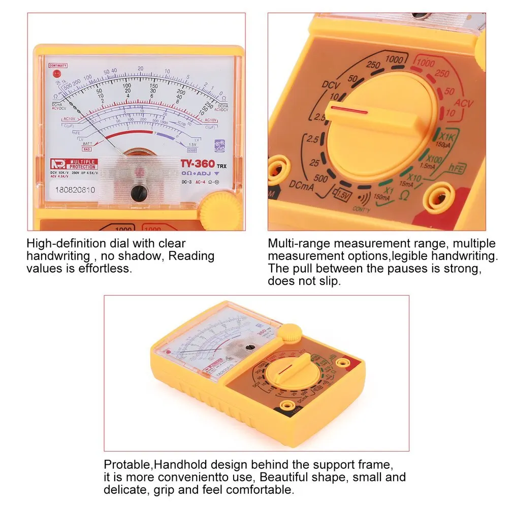 TY 360TRX ручной Указатель мультиметр AC/DC Вольтметр механический Амперметр тестер