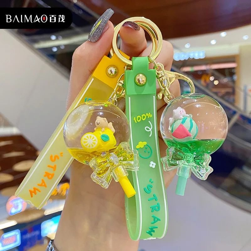 New Lollipop Liquid Keychain Cute Doll Bear Oil Floating Key Ring Leather Rope Bag Car Pendant Girl Keychain Key Holder Gifts
New Lollipop Liquid Keychain Cute Doll Bear Oil Floating Key Ring Leather Rope Bag Car Pendant Girl Keychain Key Holder Gifts