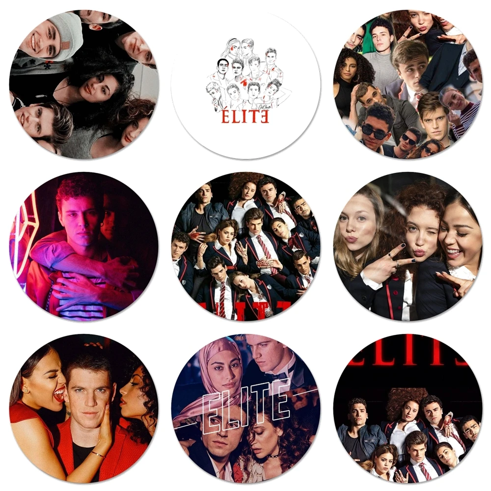 Spanish TV series Elite Icons Pins Badge Decoration Brooches Metal Badges For Backpack Decoration 
Spanish TV series Elite Icons Pins Badge Decoration Brooches Metal Badges For Backpack Decoration