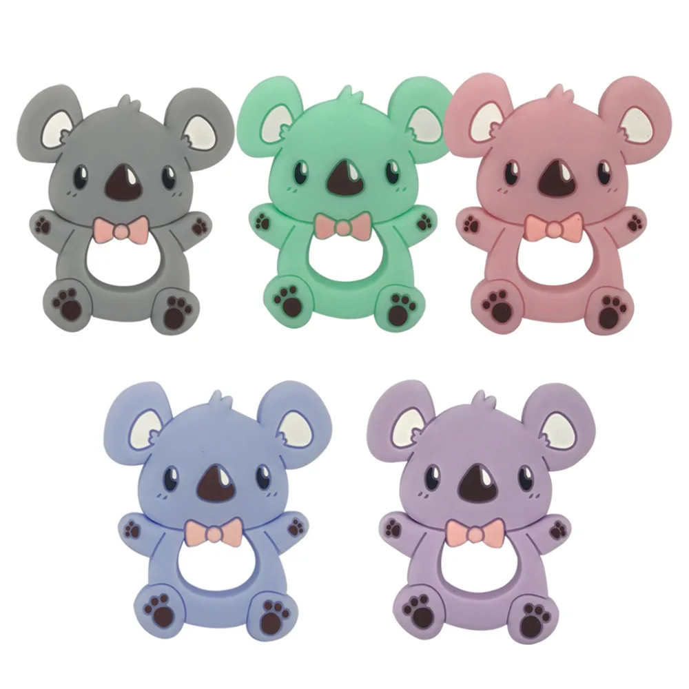 1pc BPA Free Soothing Silicone Teether Cartoon Koala Teething Pendant DIY Necklace Chew Charms Baby Teething Gift Chewable Toys
1pc BPA Free Soothing Silicone Teether Cartoon Koala Teething Pendant DIY Necklace Chew Charms Baby Teething Gift Chewable Toys