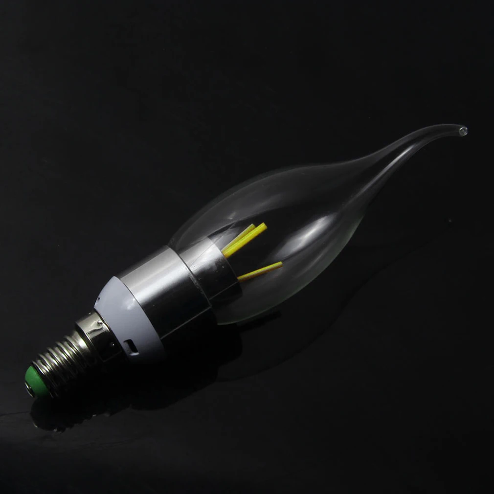 

1pc E14 AC 85-265V 3W Warm/Pure White COB Filament LED Flame Bulb Light Lamp
