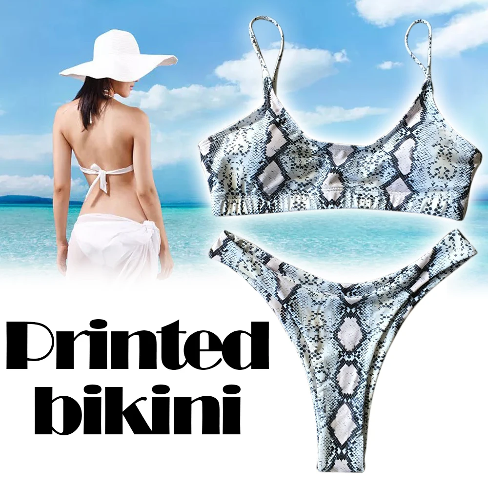 Swimsuit Snakeskin leopard print bikini Women Swimwear Sexy bathing suit