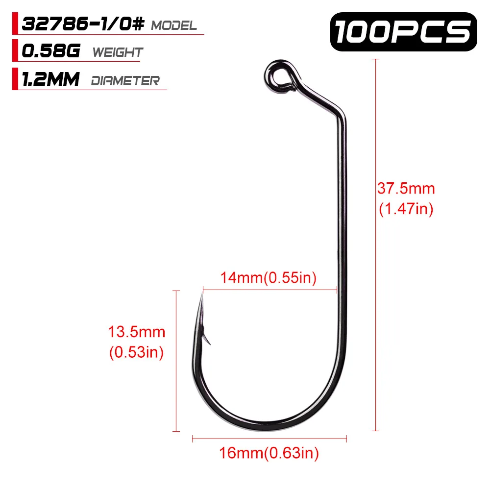 1/0-5/0# 100pcs/bag 120 Degree High Carbon Steel Jig Lure Fishing Hooks Black Nickle Color Fishing Hook
1/0-5/0# 100pcs/bag 120 Degree High Carbon Steel Jig Lure Fishing Hooks Black Nickle Color Fishing Hook