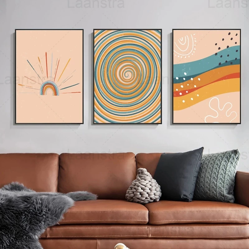 Boho Style Nursery Decor Sun Rainbow Colorful Line Wall Picture Nordic Wall Art Canvas Painting Minimalist Living Room Home Deco
Boho Style Nursery Decor Sun Rainbow Colorful Line Wall Picture Nordic Wall Art Canvas Painting Minimalist Living Room Home Deco