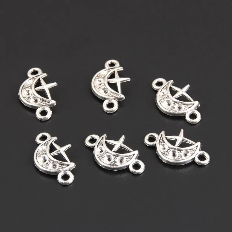 100pcs Silver Color 18x11mm Small Moon And Star Charms Nature Connector Pendant Fit DIY Jewelry Making Handcrafted Accessories
100pcs Silver Color 18x11mm Small Moon And Star Charms Nature Connector Pendant Fit DIY Jewelry Making Handcrafted Accessories