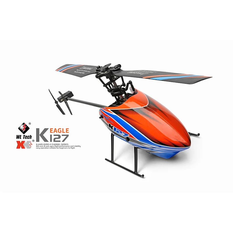 WLtoys вертолеты K127 2 4 ГГц 4CH 6-Aixs гироскоп с одним лезвием Пропеллер мини RC вертолет