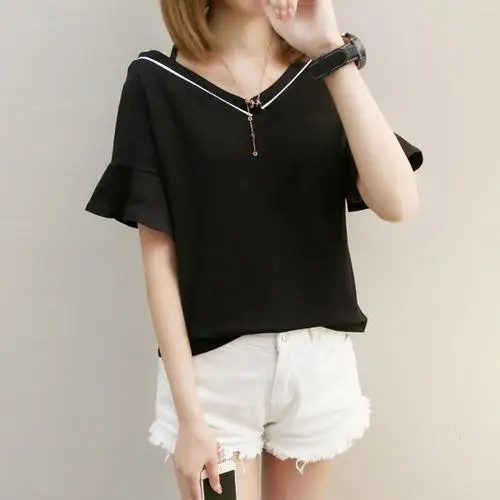 2019 T Shirt Women Clothes Fashion Tee Top multi Fashion Cotton Ladies Tee Shirt Black
2019 T Shirt Women Clothes Fashion Tee Top multi Fashion Cotton Ladies Tee Shirt Black