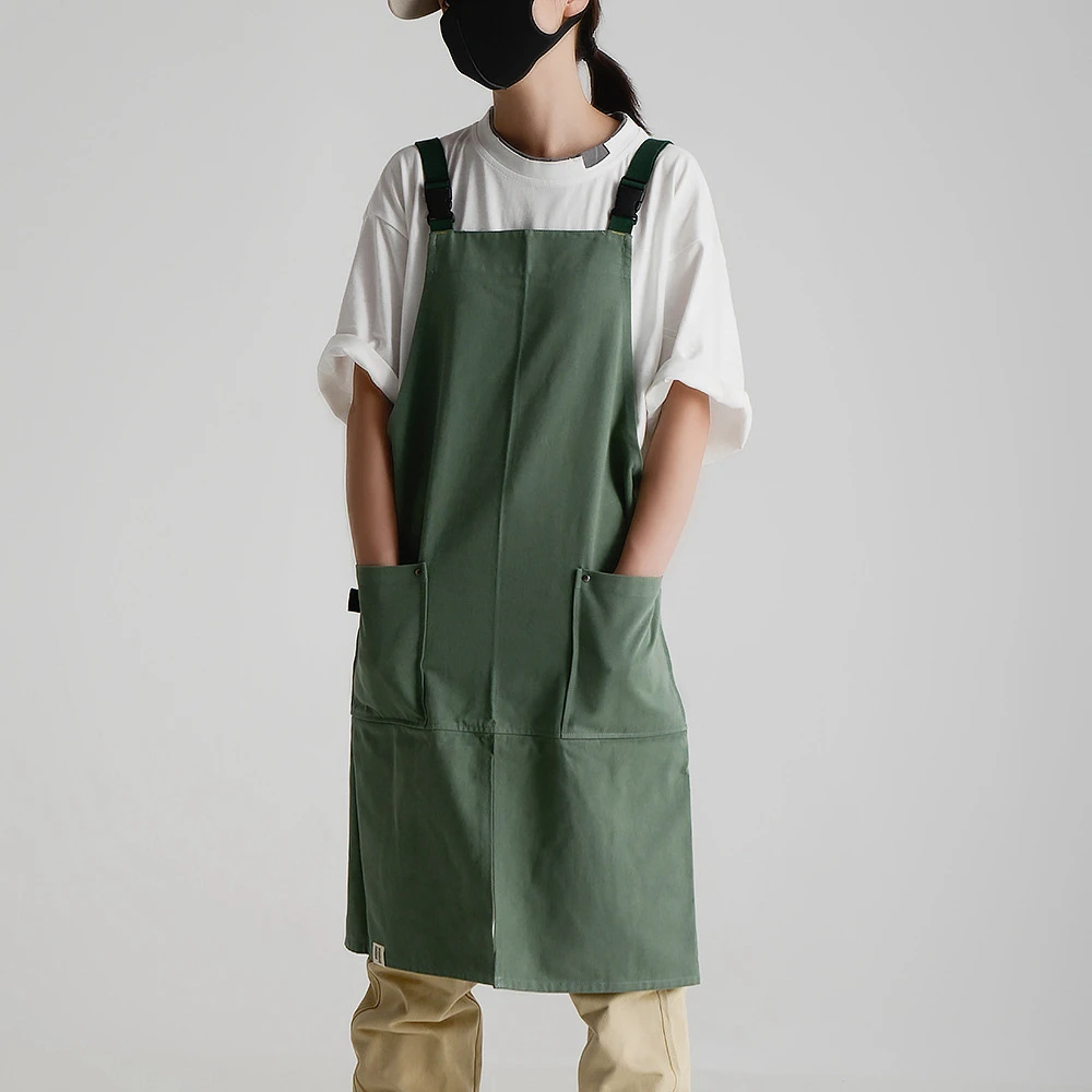 Japanese Style Men's And Women's Aprons Canvas Waterproof Bibs Restaurant Florists Cooking Overalls Cotton Kitchen Aprons
Japanese Style Men's And Women's Aprons Canvas Waterproof Bibs Restaurant Florists Cooking Overalls Cotton Kitchen Aprons