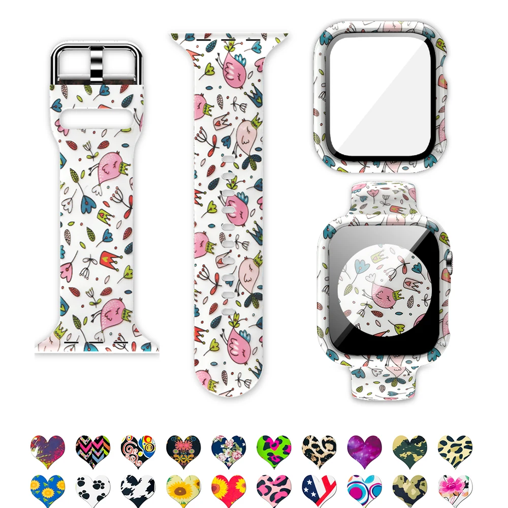 Box+Glass+Case+Strap For Apple Watch band 44mm 40mm 38mm 42mm Printed watchband Silicone correa bracelet iWatch serie 3 4 5 6 se
Box+Glass+Case+Strap For Apple Watch band 44mm 40mm 38mm 42mm Printed watchband Silicone correa bracelet iWatch serie 3 4 5 6 se