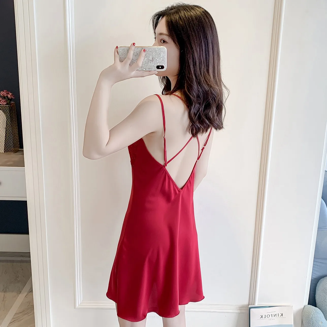 V-neck Women Nightgown Bride Bridesmaid Lace Trim Sleepwear Nighty Summer New Suspender Strap Nightwear Loose Kimono Bath Gown
V-neck Women Nightgown Bride Bridesmaid Lace Trim Sleepwear Nighty Summer New Suspender Strap Nightwear Loose Kimono Bath Gown
