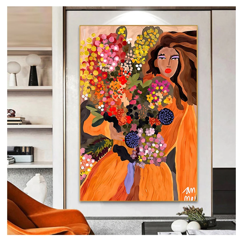 Personality Woman Multicolored Canvas Painting Art Print Picture Wall Living Room Home Decor Modern Abstract Poster Painting
Personality Woman Multicolored Canvas Painting Art Print Picture Wall Living Room Home Decor Modern Abstract Poster Painting