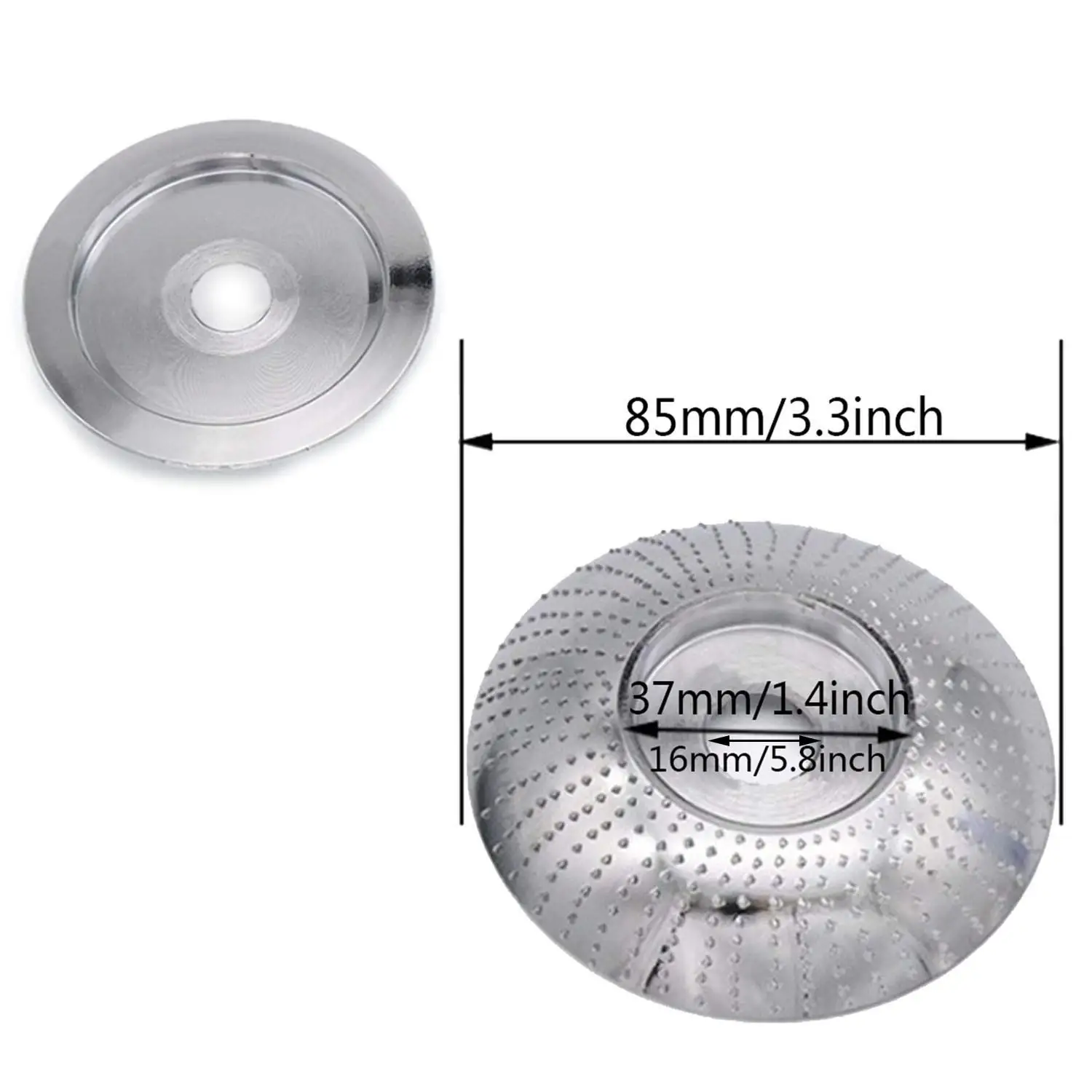 Angle Grinding Wheel 3-3/10"(84mm) Diameter 3/5" (16mm) Bore Tungsten Carbide Wood Sanding Carving Disc for Grinder | Инструменты