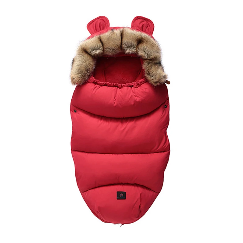 Спальный мешок для детской коляски зимний теплый спальный ветрозащитный