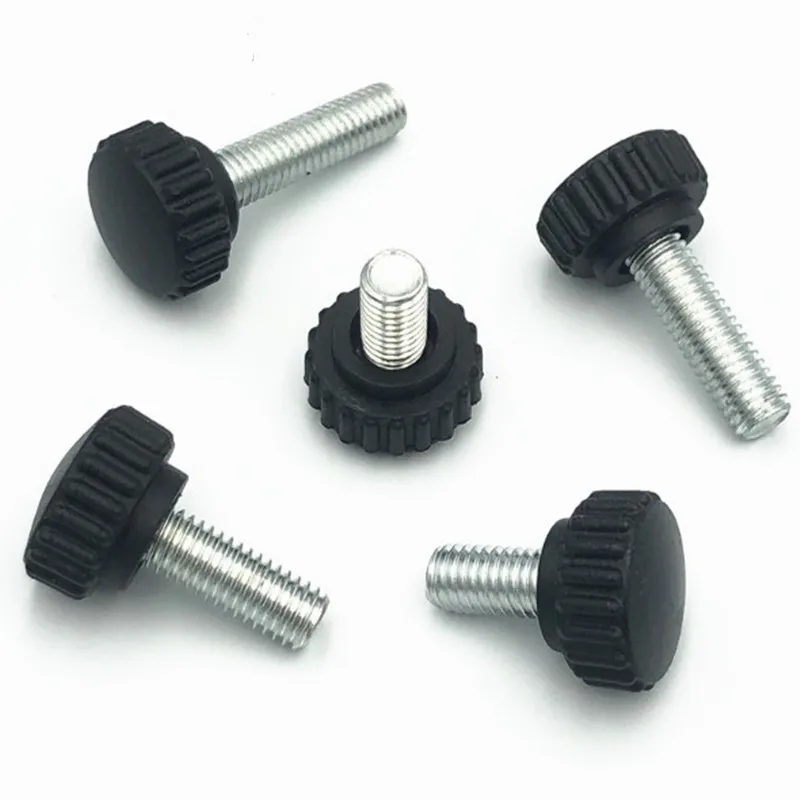 5pcs/lot m3 m4 m5 m6 m8 knurled Nylon Round Plastic Head Handle Thumb Screw Bakelite Bolt Black Bakelite hand screw