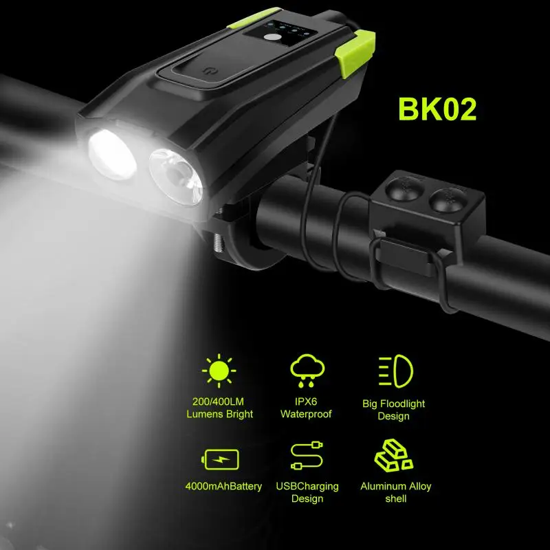 Bicycle Lights With Horn Headlights USB Rechargeable LED Flashlights Night Riding Mountain Bike Front Lamp Cycling Accessories
Bicycle Lights With Horn Headlights USB Rechargeable LED Flashlights Night Riding Mountain Bike Front Lamp Cycling Accessories