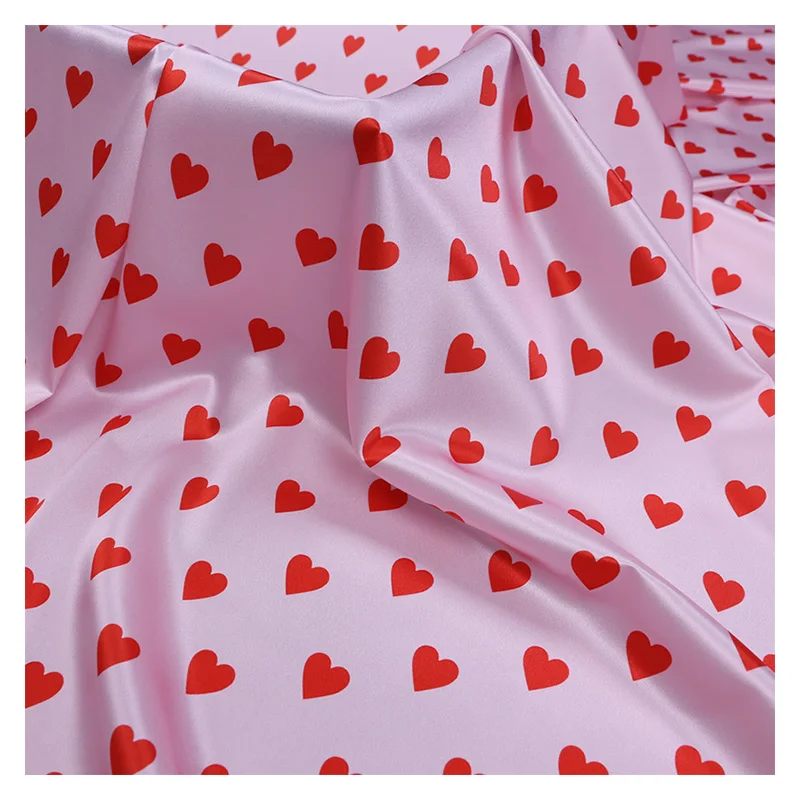 Hearts Printed Fabric Natural Silk 93% Silk 7% Spandex 19 MM Elastic Satin Mulberry Cheongsam Dress Diy
Hearts Printed Fabric Natural Silk 93% Silk 7% Spandex 19 MM Elastic Satin Mulberry Cheongsam Dress Diy