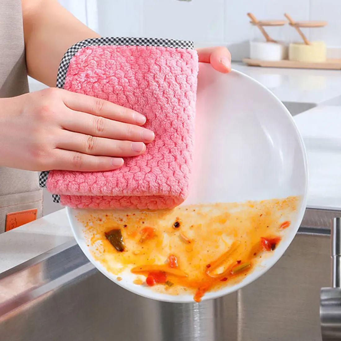 Microfiber Towel 5 pcs Household Kitchen Rags Gadgets Cleaning Cloth Non-stick Oil Thickened Cleaning Cloths Can Absorb Washing
Microfiber Towel 5 pcs Household Kitchen Rags Gadgets Cleaning Cloth Non-stick Oil Thickened Cleaning Cloths Can Absorb Washing