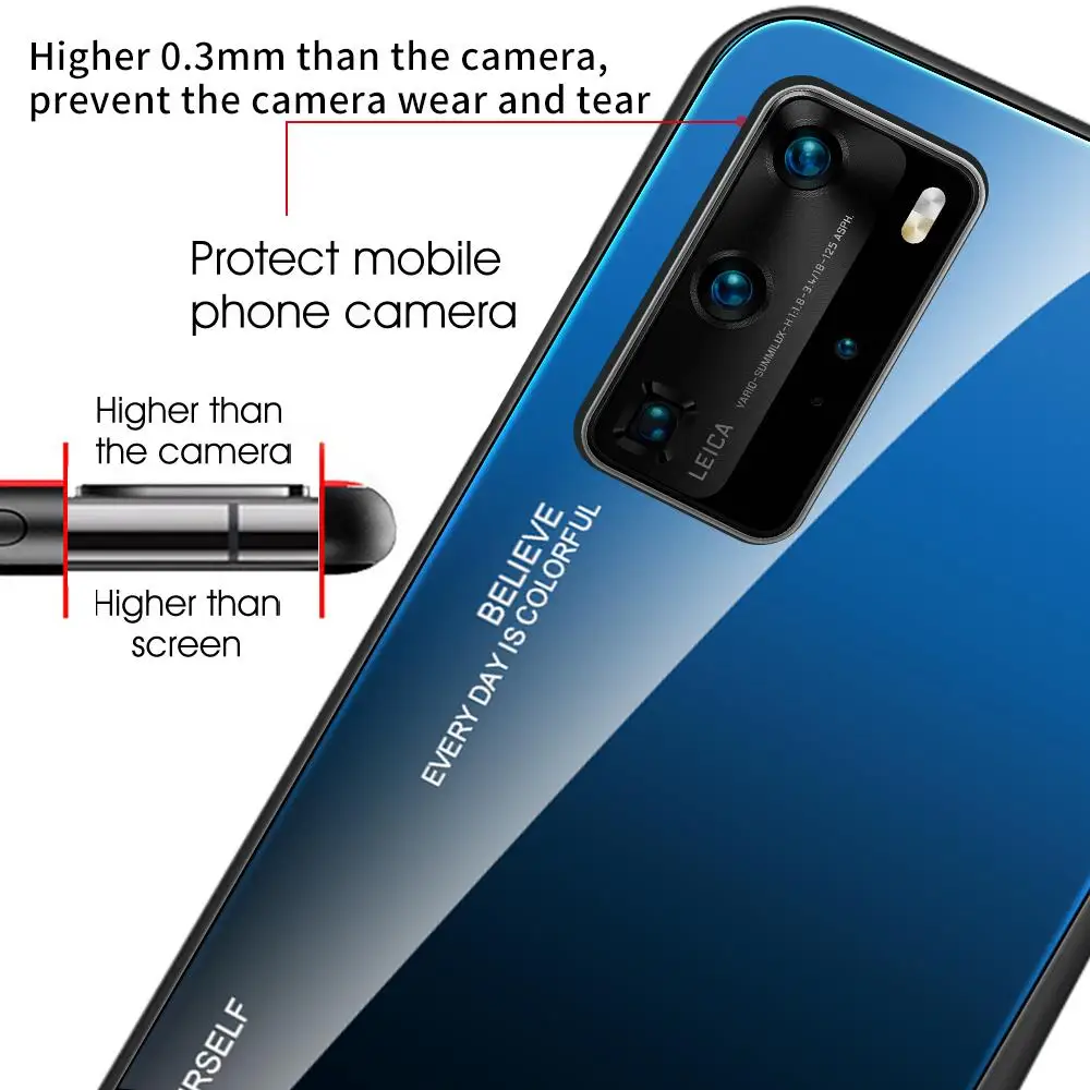 Gradient Tempered Glass Case For Huawei P40 Pro P40 Lite E 5G Tempered Glass case for Huawei P30 Pro P20 lite P30 Pro Hard Shell
Gradient Tempered Glass Case For Huawei P40 Pro P40 Lite E 5G Tempered Glass case for Huawei P30 Pro P20 lite P30 Pro Hard Shell
