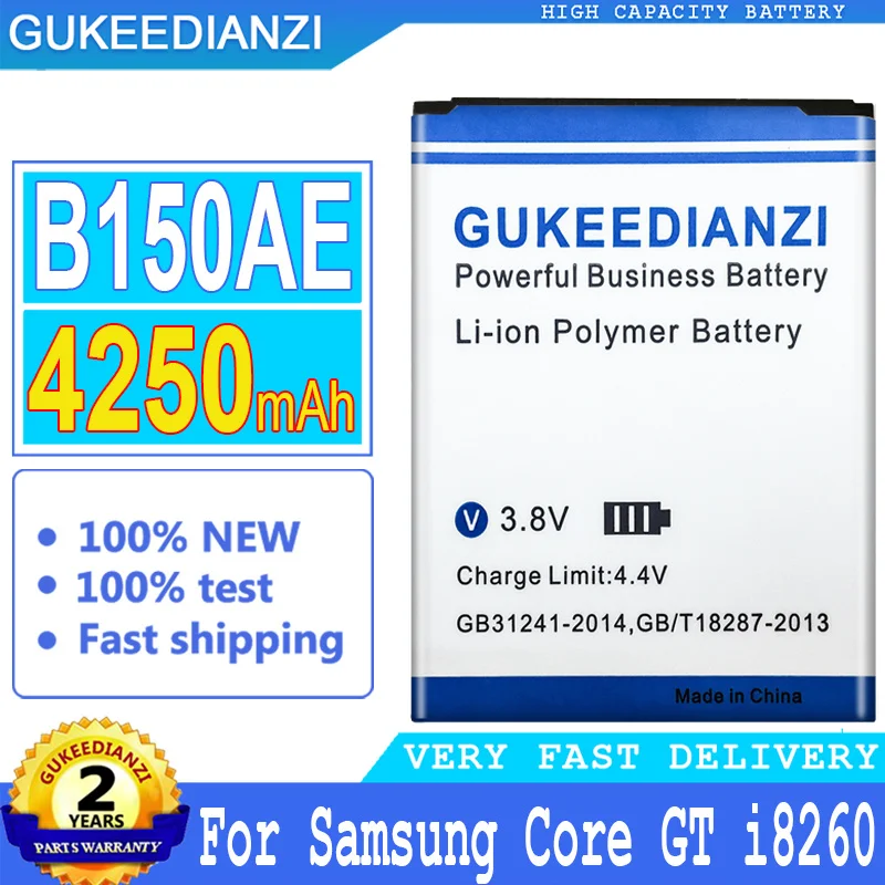 4250mAh Battery B150AE B150AC For Samsung GALAXY Core GT i8260 i8262 g3508j G3502 G3508 G3509 G3502U B150AE SM-g3502U GT-I8260
4250mAh Battery B150AE B150AC For Samsung GALAXY Core GT i8260 i8262 g3508j G3502 G3508 G3509 G3502U B150AE SM-g3502U GT-I8260