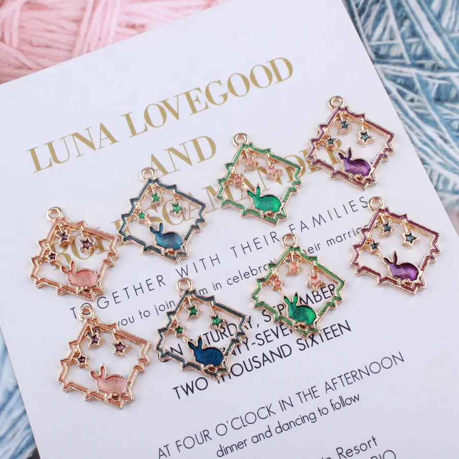 10pcs/lot Star rabbit Enamel Animal Charm For Fashion Jewelry Makings Bracelet DIY Earrings Necklace Findings XL843
10pcs/lot Star rabbit Enamel Animal Charm For Fashion Jewelry Makings Bracelet DIY Earrings Necklace Findings XL843