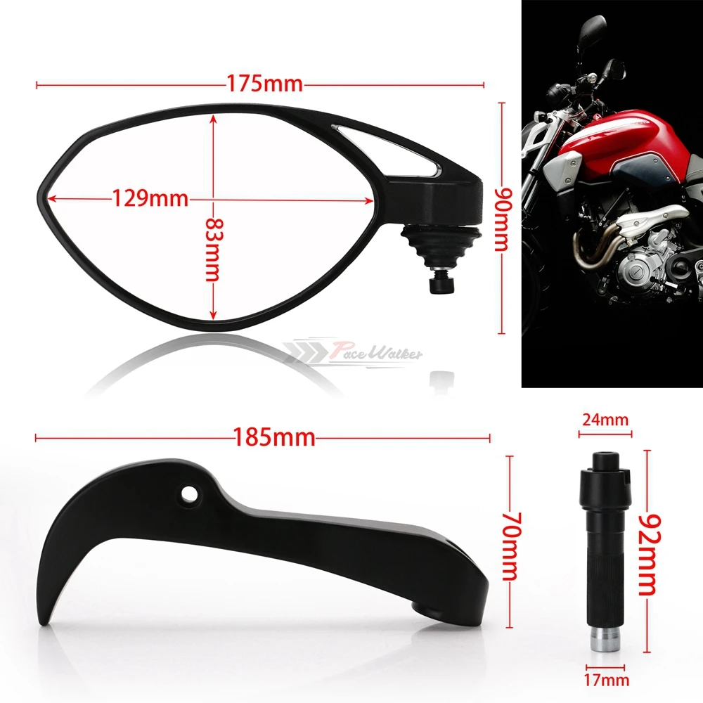 Universal Black Motorcycle 7/8" CNC Aluminum Handle Bar End Rear View Side Mirrors For Yamaha Kawasaki Honda Street Bike
Universal Black Motorcycle 7/8" CNC Aluminum Handle Bar End Rear View Side Mirrors For Yamaha Kawasaki Honda Street Bike