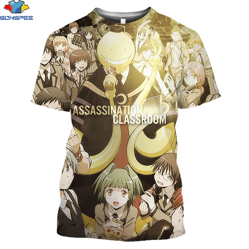 SONSPEE 3D Assassination Classroom Japanese Anime T-shirt 2021 Summer Unisex Casual Short Sleeve Men 3D Style Street Wear
SONSPEE 3D Assassination Classroom Japanese Anime T-shirt 2021 Summer Unisex Casual Short Sleeve Men 3D Style Street Wear