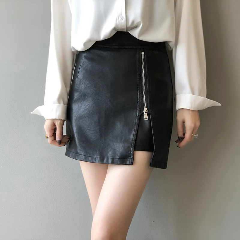 2021 Autumn Black PU Leather Skirt Women Sexy High Waist Bodycon Surplice Wrap Skirt Office Ladies Asymmetrical Club Party Skirt
2021 Autumn Black PU Leather Skirt Women Sexy High Waist Bodycon Surplice Wrap Skirt Office Ladies Asymmetrical Club Party Skirt