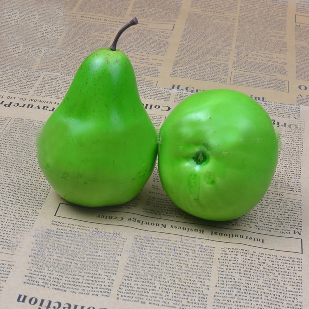 10pcs 9.5cm*8cm green color High imitation Fake artificial pear Fruit model&artificial plastic fake simulated pear fruit
10pcs 9.5cm*8cm green color High imitation Fake artificial pear Fruit model&artificial plastic fake simulated pear fruit