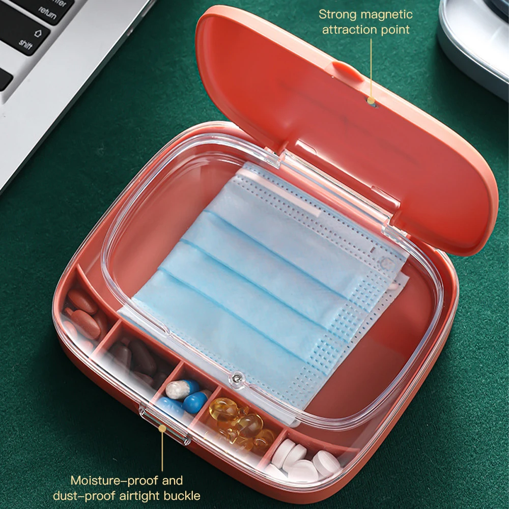 Creative Portable Travel Pill Case Split Grid Mini Pill Box Magnetic Mask Storage Box Jewelry Double Layer Medicine Case Tablets
Creative Portable Travel Pill Case Split Grid Mini Pill Box Magnetic Mask Storage Box Jewelry Double Layer Medicine Case Tablets