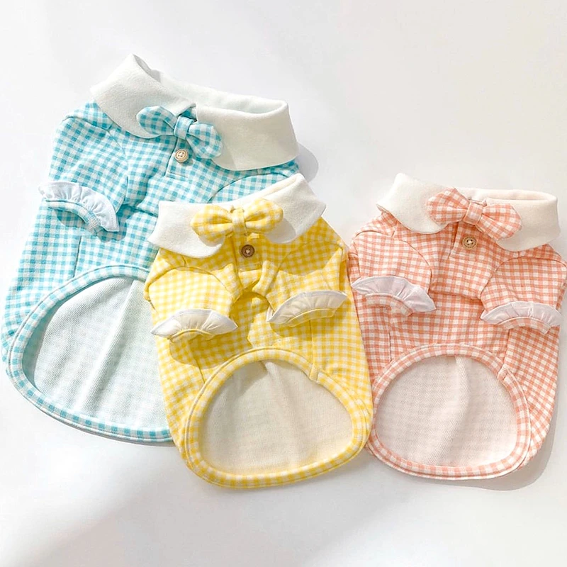 Pet Bowknot Plaid Cat Small Dog Bichon Hiromi Yorkshire Schnauzer Teddy Poodle Dog Clothes Summer Thin
Pet Bowknot Plaid Cat Small Dog Bichon Hiromi Yorkshire Schnauzer Teddy Poodle Dog Clothes Summer Thin