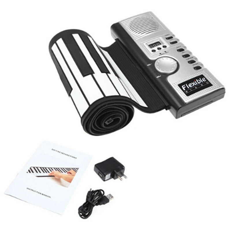 Portable 61 Keys Professional Smart Folding Piano Silicone Hand-Rolled Electronic Pianos Beginner Instrument
Portable 61 Keys Professional Smart Folding Piano Silicone Hand-Rolled Electronic Pianos Beginner Instrument