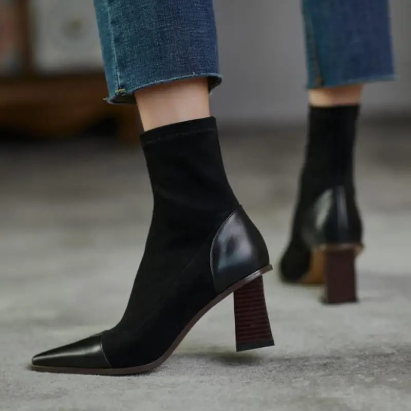 RIZABINA Size 34-43 Women Real Leather Boots Fashion High Heel Ankle Boots Winter Shoes Woman Sexy Office Lady Street Footwear
RIZABINA Size 34-43 Women Real Leather Boots Fashion High Heel Ankle Boots Winter Shoes Woman Sexy Office Lady Street Footwear