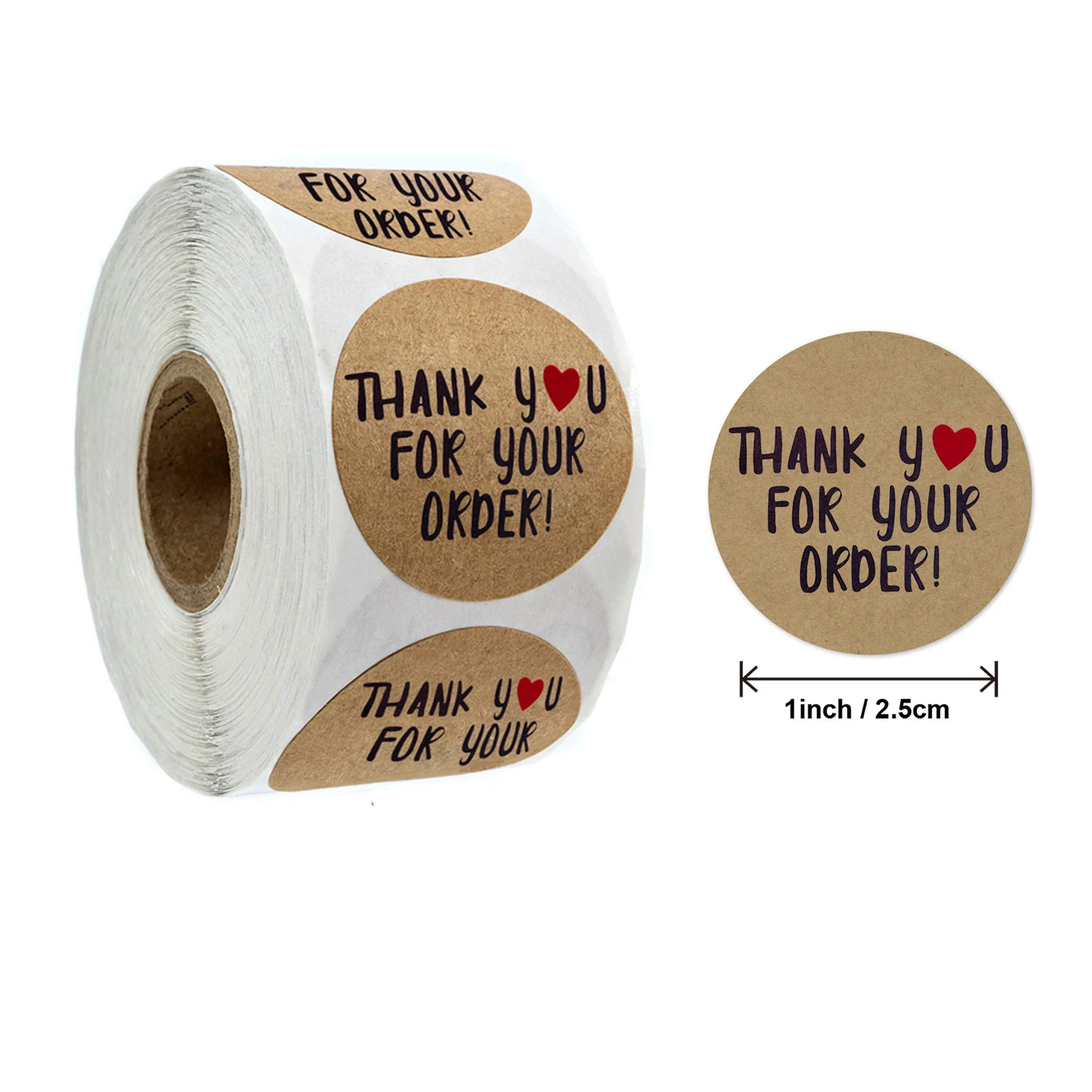 500Pcs/Roll Handmade With Love Heart Baking Sticker Thank You For Your Order Round Natural Kraft Paper Sticker Gift Box Label
500Pcs/Roll Handmade With Love Heart Baking Sticker Thank You For Your Order Round Natural Kraft Paper Sticker Gift Box Label