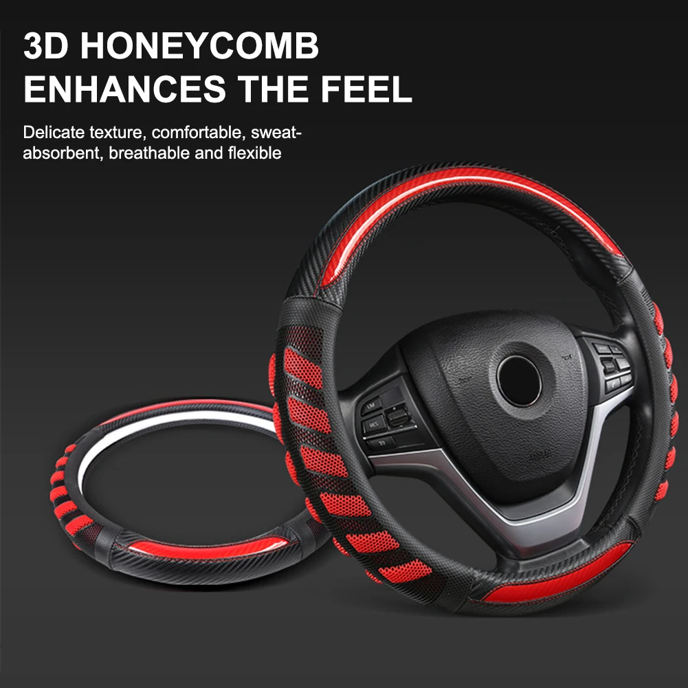 15" Universal Steering Wheel Cover Non-Slip Honeycomb Embossing Breathable 38cm Car Covers Car Styling Interior Decoration Ship
15" Universal Steering Wheel Cover Non-Slip Honeycomb Embossing Breathable 38cm Car Covers Car Styling Interior Decoration Ship