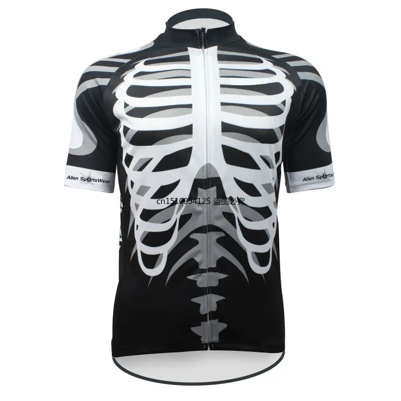 sport Cycling clothing hombre Summer Breathable Men White Skeleton Breathable Sleeve Cycling Jersey Full Zipper Bike Summer mai 
sport Cycling clothing hombre Summer Breathable Men White Skeleton Breathable Sleeve Cycling Jersey Full Zipper Bike Summer mai
