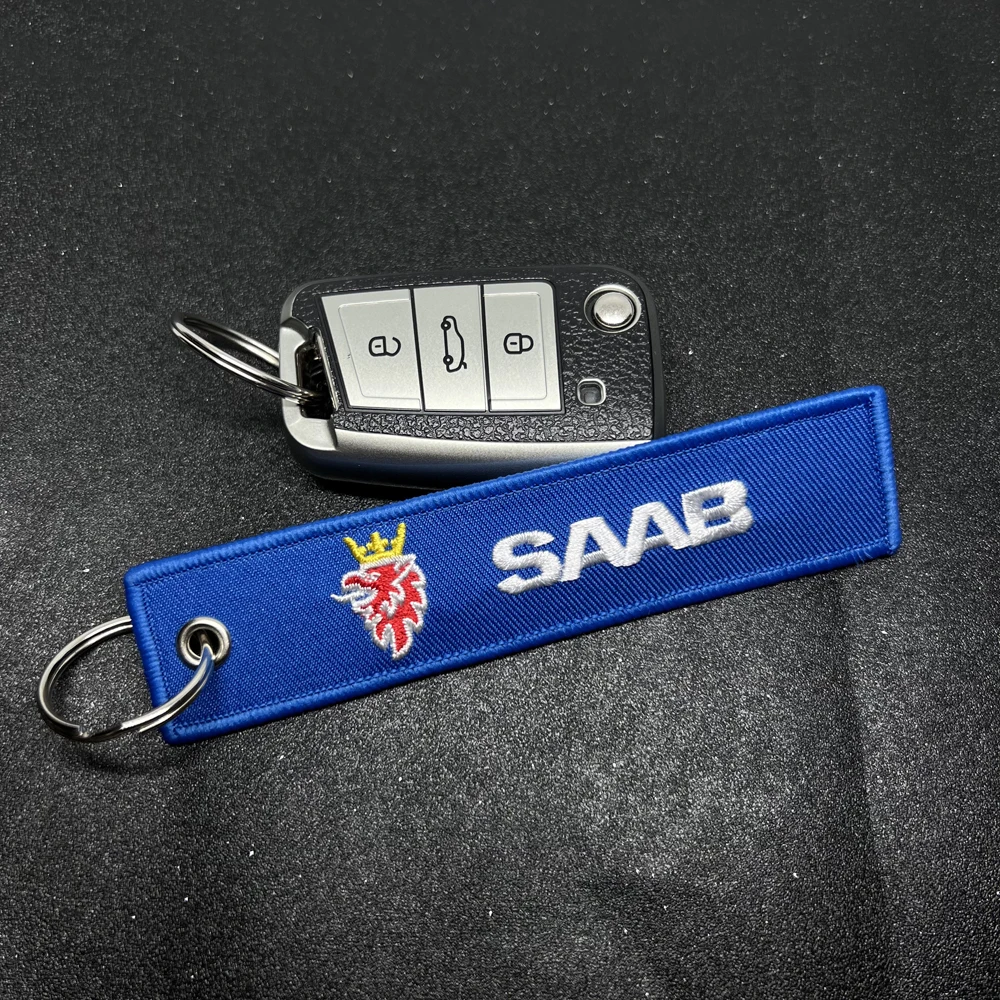 Брелок с вышивкой ювелирный брелок логотипом SAAB scania sonett saab | Автомобили и
