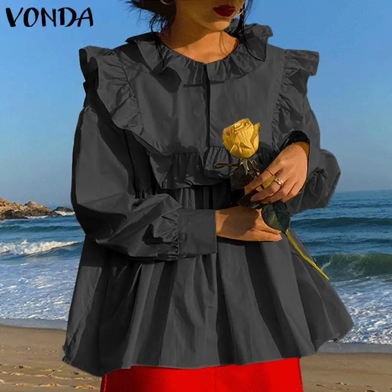 Блузка VONDA Женская с длинным рукавом, однотонная Повседневная элегантная плиссированная кружевная рубашка с оборками на подоле, большие ра...
Блузка VONDA Женская с длинным рукавом, однотонная Повседневная элегантная плиссированная кружевная рубашка с оборками на подоле, большие ра...
