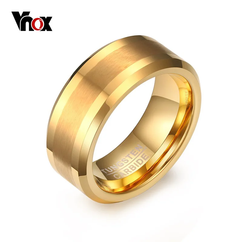 Vnox Real Tungsten Rings for Men Jewelry Gold Color Male Wedding Gift US Size 7 8 9 10 11 12
Vnox Real Tungsten Rings for Men Jewelry Gold Color Male Wedding Gift US Size 7 8 9 10 11 12