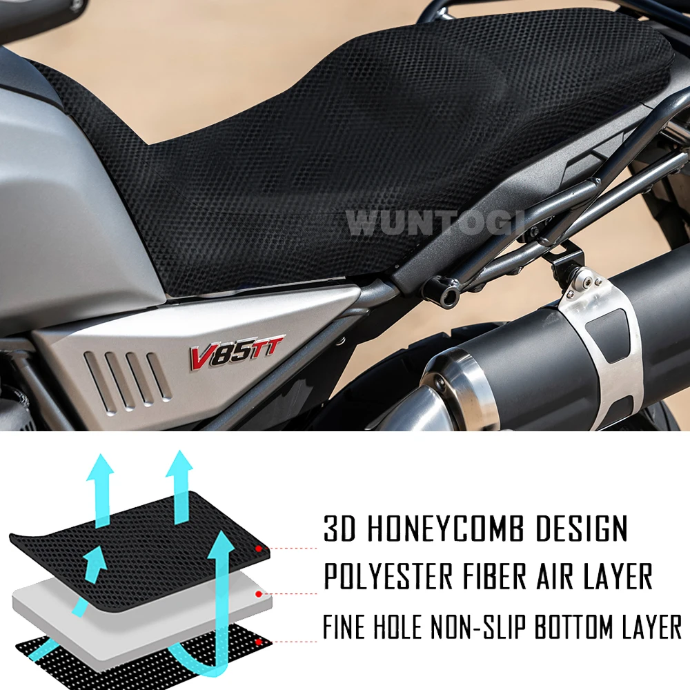 Motorcycle Protecting 3D Mesh FabricCushion Seat Cover For Moto Guzzi V85 TT V85TT 2019-2021Nylon Fabric Saddle Seat Cover
Motorcycle Protecting 3D Mesh FabricCushion Seat Cover For Moto Guzzi V85 TT V85TT 2019-2021Nylon Fabric Saddle Seat Cover
