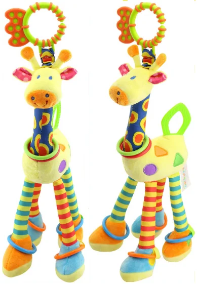 Симпатичные плюшевые детские мягкие погремушки с жирафом и животными | Игрушки